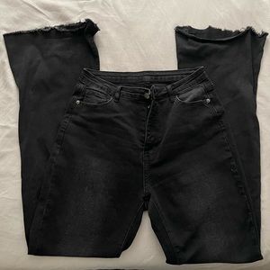 Black flare jeans